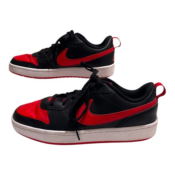 Nike Court Borough Low Size 7Y, Women's 8.5, Black Red BQ5448-007 - Picture 9 of 11